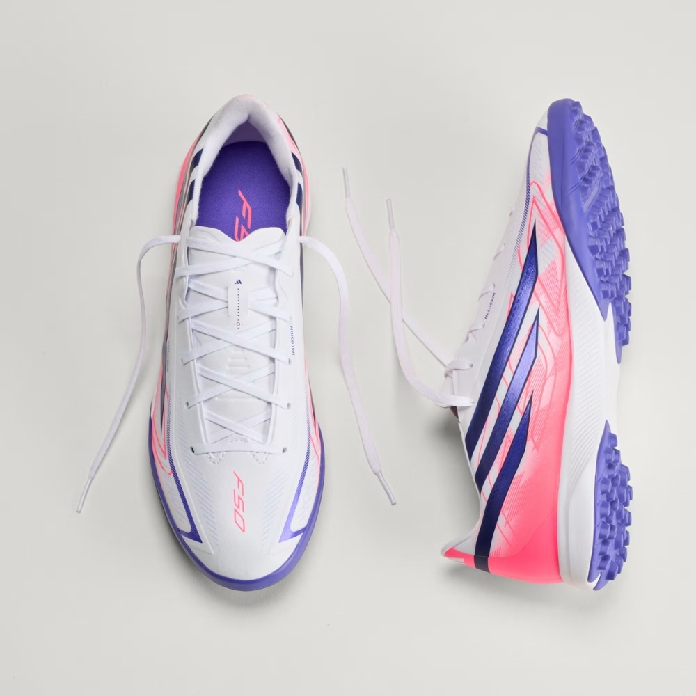 adidas F50 Hyperfast League TF - Trắng/Xanh/Đỏ - KJ3434 - ảnh 2