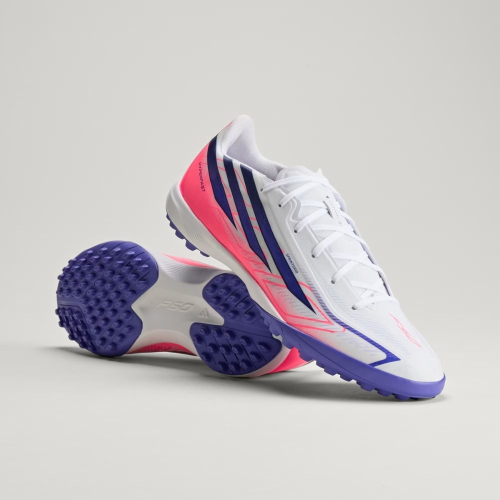 adidas F50 Hyperfast League TF - Trắng/Xanh/Đỏ - KJ3434 - ảnh 3
