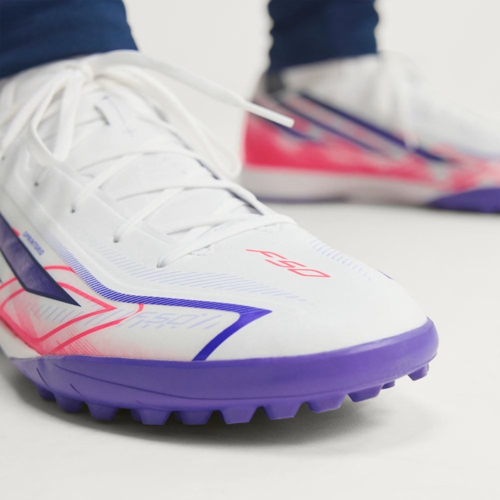 adidas F50 Hyperfast League TF - Trắng/Xanh/Đỏ - KJ3434 - ảnh 4