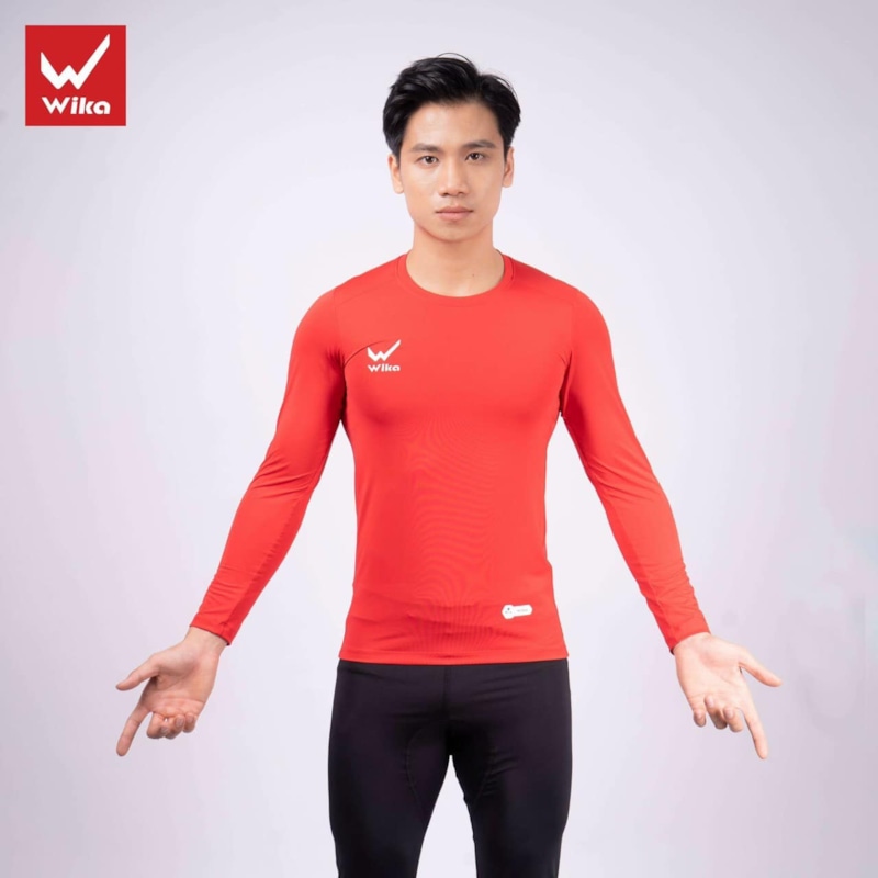Áo body giữ nhiệt Wika - Màu Đỏ - ảnh 3