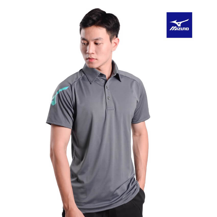 MIZUNO ÁO POLO THỂ THAO MIZUNO GHI - ảnh 4