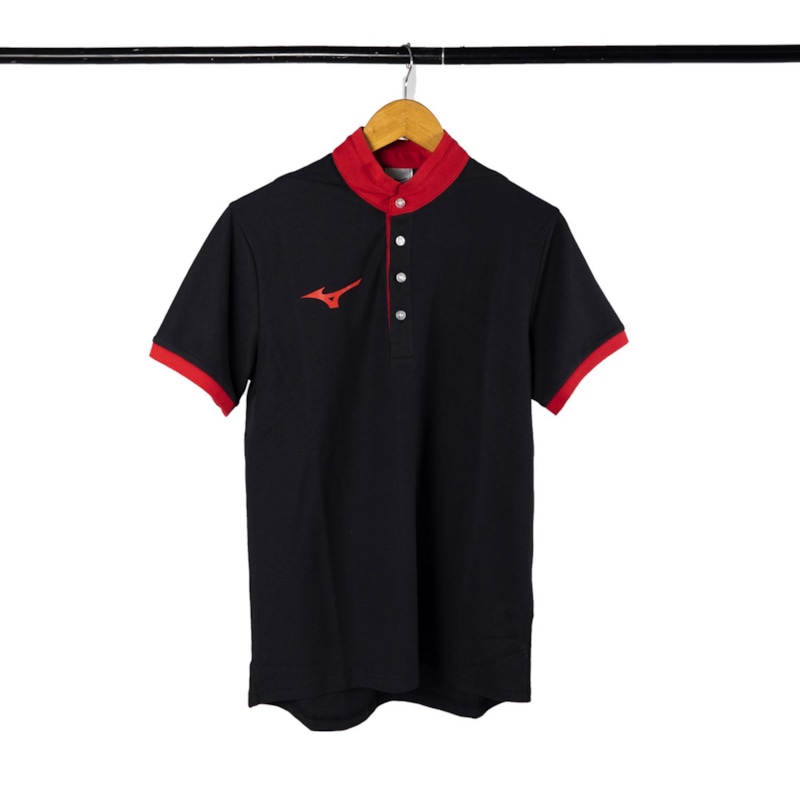 MIZUNO ÁO THỂ THAO POLO MIZUNO 32MA95S3 ĐEN ĐỎ - ảnh 3