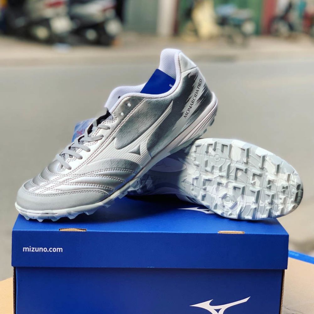 Mizuno Monarcida Neo Sala Pro TF Q1GB212103 Bạc/Trắng - ảnh 4
