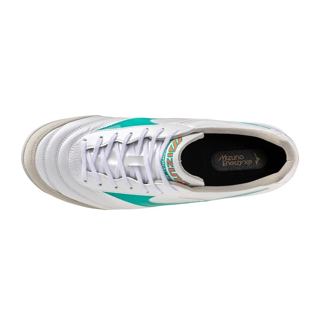 Mizuno Morelia Sala Elite TF - Trắng/Xanh/Cam - Q1GB261235 - ảnh 4