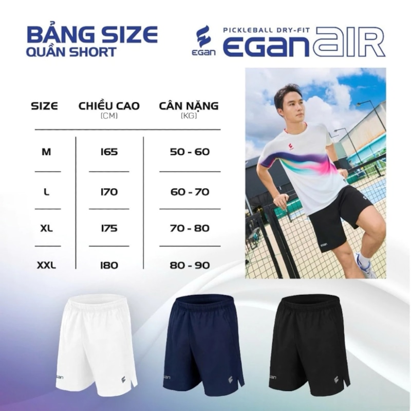 Quần Pickleball Egan Air - Màu Đen - ảnh 2