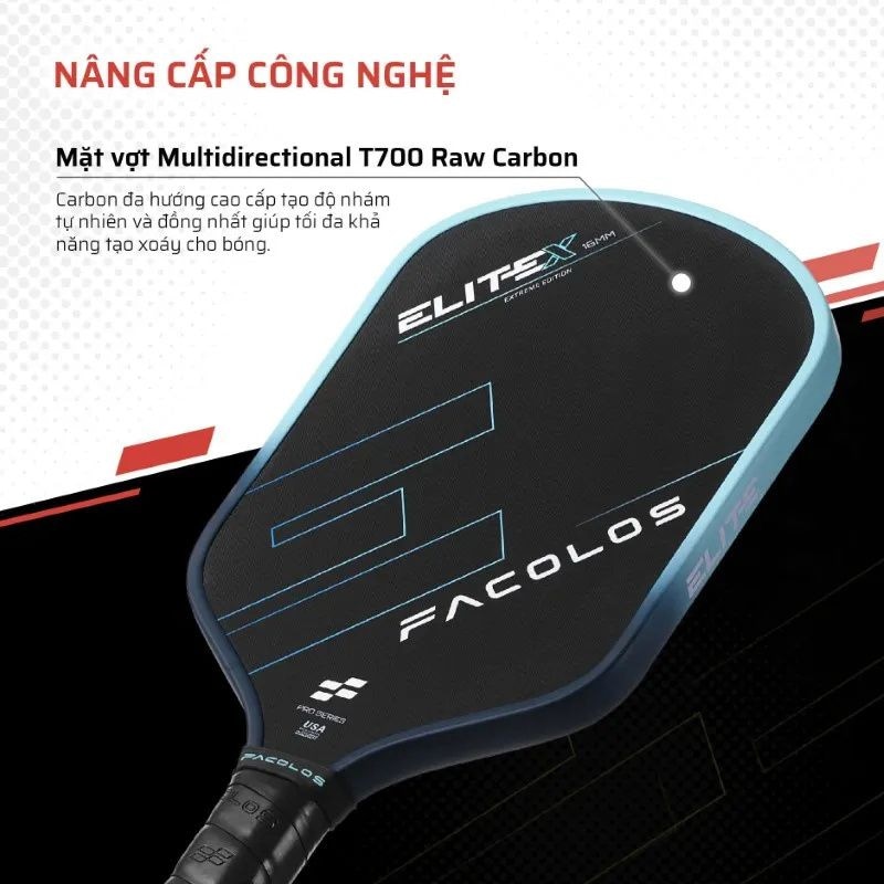 Vợt Pickleball Facolos Elite X Series - Blue - ảnh 3